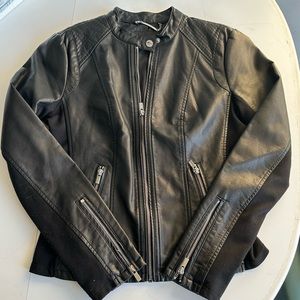 Express leather moto jacket